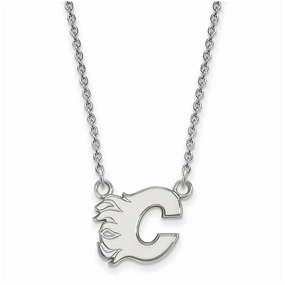 Women's Calgary Flames Sterling Silver Small Pendant Necklace