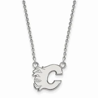 Women's Calgary Flames Sterling Silver Small Pendant Necklace