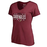 Women's Cardinal Arizona Cardinals Arriba V-Neck T-Shirt