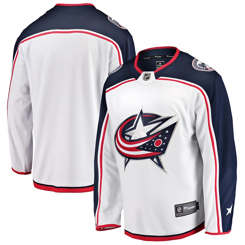Men's Fanatics White Columbus Blue Jackets Breakaway Away Jersey