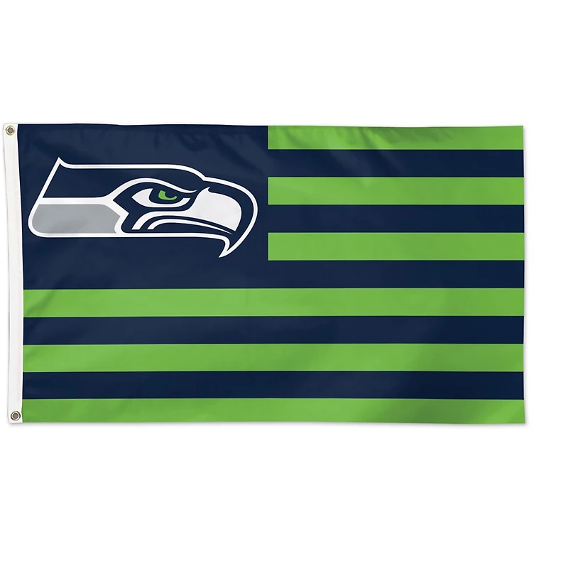 WinCraft Seattle Seahawks 3' x 5' Americana Stars & Stripes Deluxe Flag