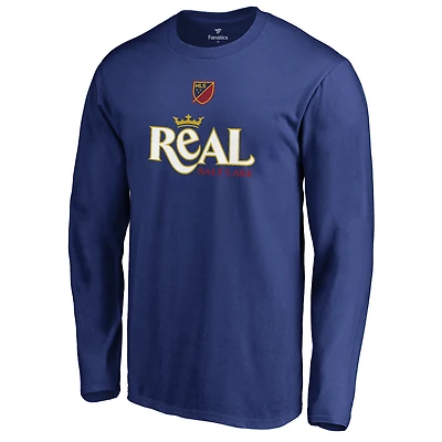 Men's Royal Real Salt Lake Shielded Long Sleeve T-Shirt