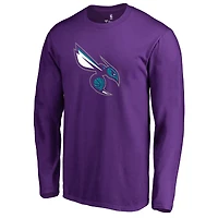 Men's Purple Charlotte Hornets Alternate Logo Long Sleeve T-Shirt