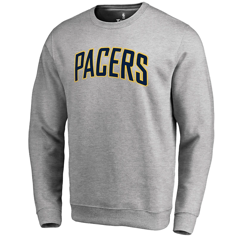 Men's Heathered Gray Indiana Pacers Wordmark Pullover Sweatshirt