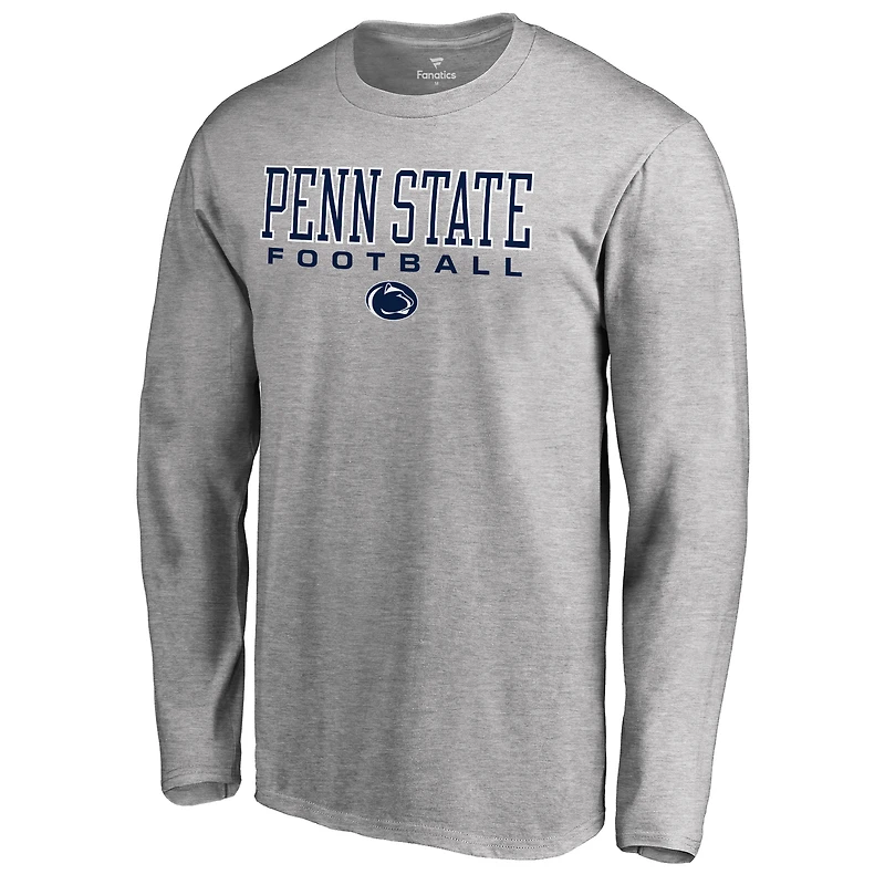Men's Heather Gray Penn State Nittany Lions Team Unity Football Long Sleeve T-Shirt
