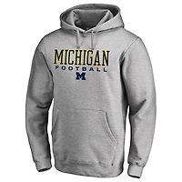 Men's Heather Gray Michigan Wolverines Team Unity Football Pullover Hoodie
