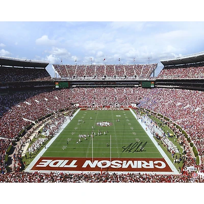 Nick Saban Alabama Crimson Tide Autographed 16" x 20" Bryant Denny Stadium Photograph