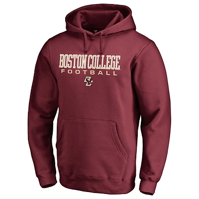 Men's Garnet Boston College Eagles Team Unity Football Pullover Hoodie