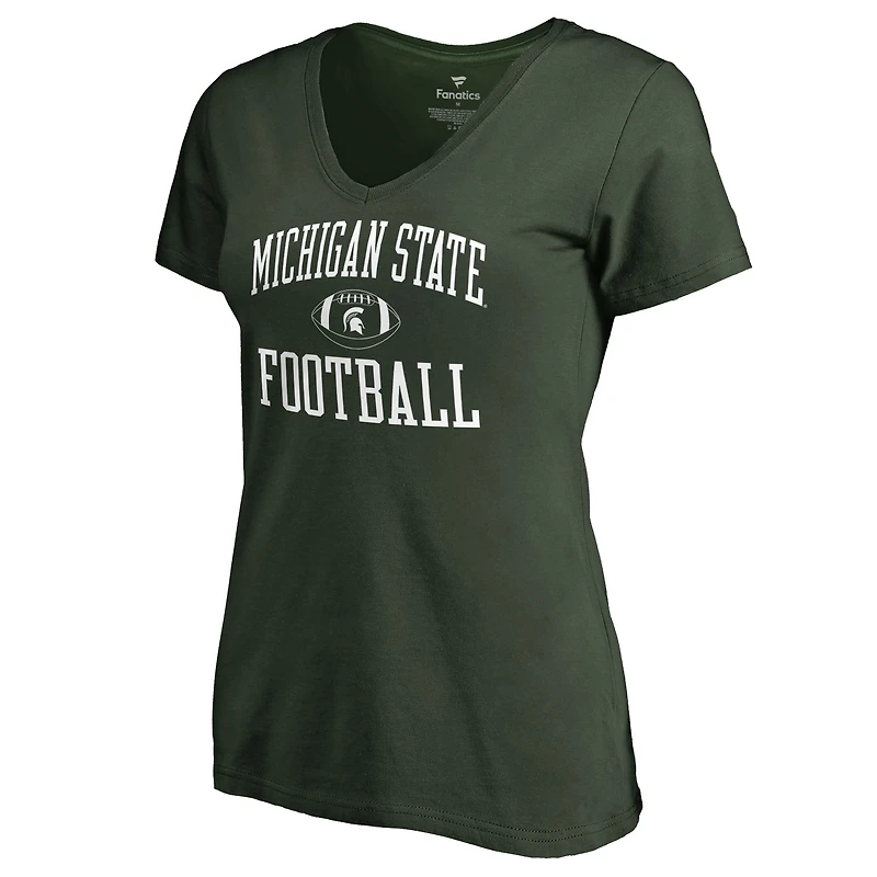 Women's Green Michigan State Spartans First Sprint V-Neck T-Shirt