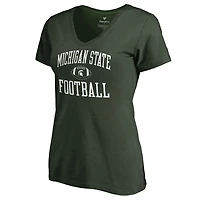 Women's Green Michigan State Spartans First Sprint V-Neck T-Shirt