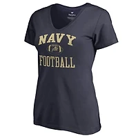 Women's Navy Navy Midshipmen First Sprint V-Neck T-Shirt