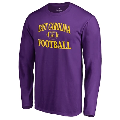 Men's Purple ECU Pirates First Sprint Long Sleeve T-Shirt
