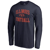 Men's Navy Illinois Fighting Illini First Sprint Long Sleeve T-Shirt