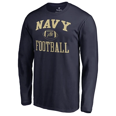 Men's Navy Navy Midshipmen First Sprint Long Sleeve T-Shirt