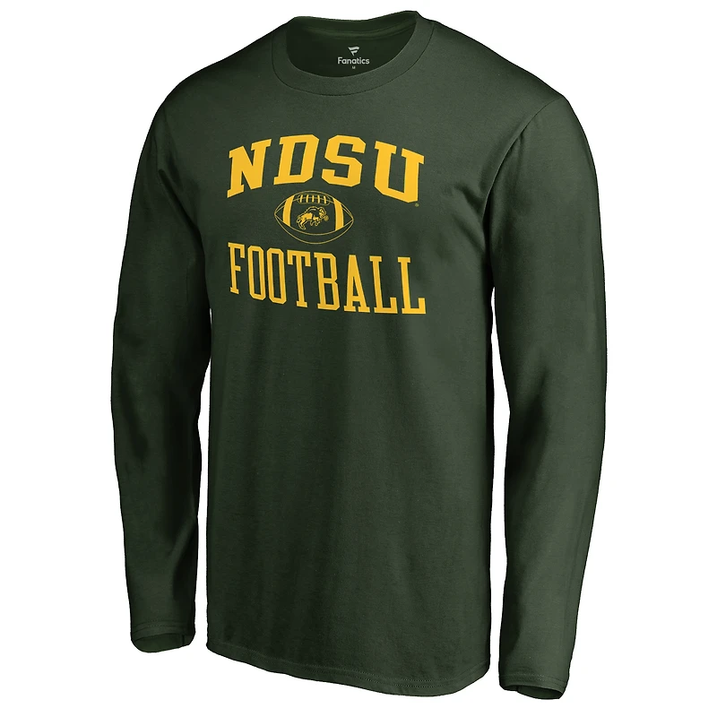 Men's Green NDSU Bison First Sprint Long Sleeve T-Shirt