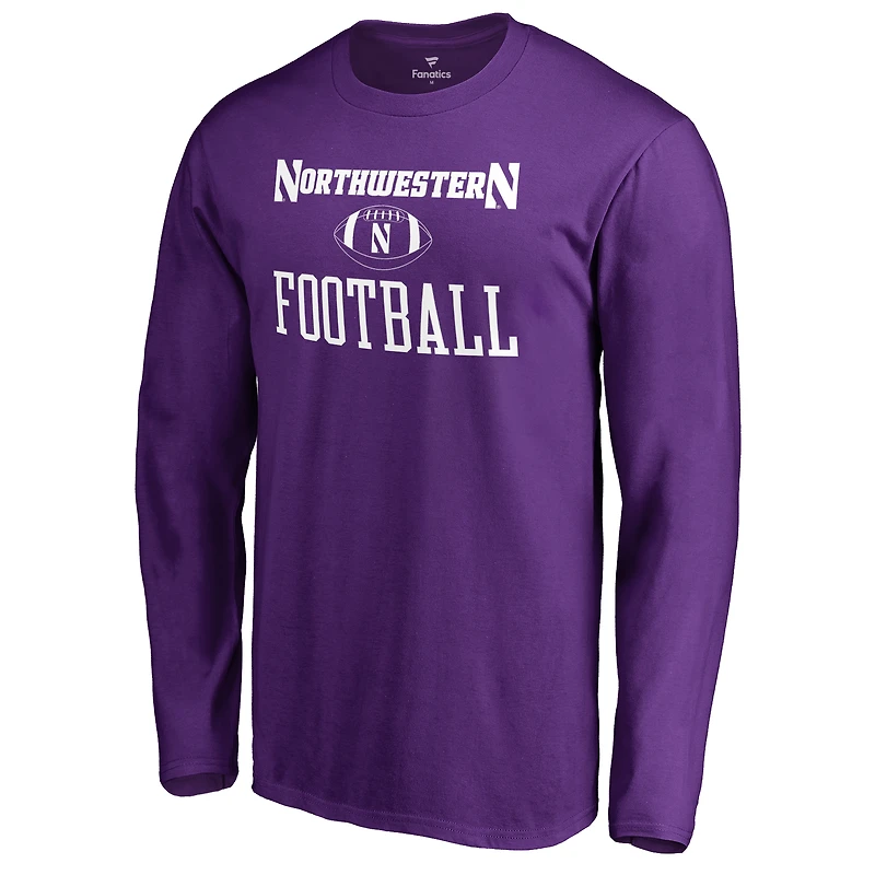 Men's Purple Northwestern Wildcats First Sprint Long Sleeve T-Shirt