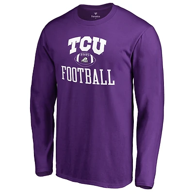 Men's Purple TCU Horned Frogs First Sprint Long Sleeve T-Shirt