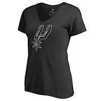 Women's Black San Antonio Spurs Static Logo V-Neck T-Shirt
