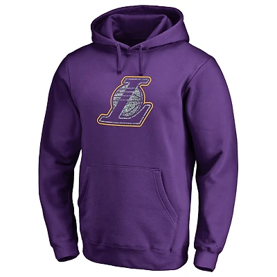 Men's Purple Los Angeles Lakers Static Logo Pullover Hoodie