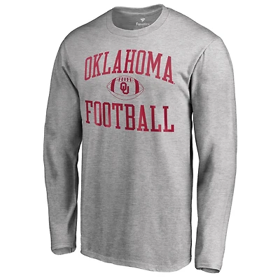 Men's Ash Oklahoma Sooners First Sprint Long Sleeve T-Shirt
