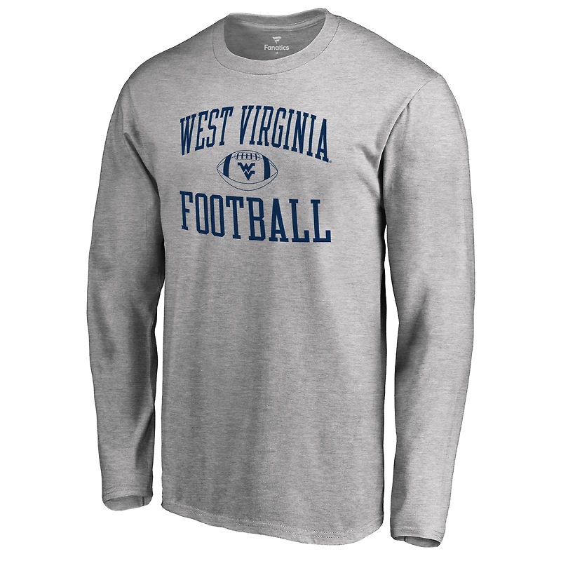 Men's Ash West Virginia Mountaineers First Sprint Long Sleeve T-Shirt