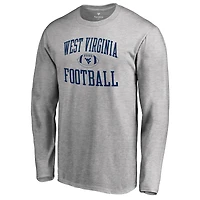 Men's Ash West Virginia Mountaineers First Sprint Long Sleeve T-Shirt