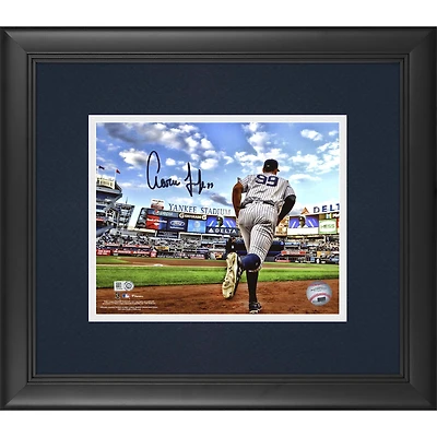 Aaron Judge New York Yankees Framed Autographed 8" x 10" Running Out of Dugout Photograph