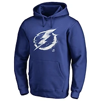 Men's Blue Tampa Bay Lightning Splatter Logo Pullover Hoodie