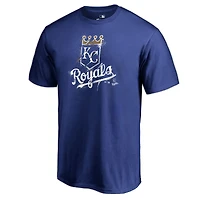 Men's Royal Kansas City Royals Splatter Logo T-Shirt