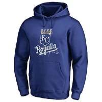 Men's Royal Kansas City Royals Splatter Logo Pullover Hoodie