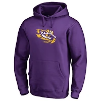 Men's Purple LSU Tigers Splatter Logo Pullover Hoodie