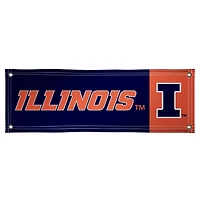Illinois Fighting Illini 2' x 6' Block Design Vinyl Banner