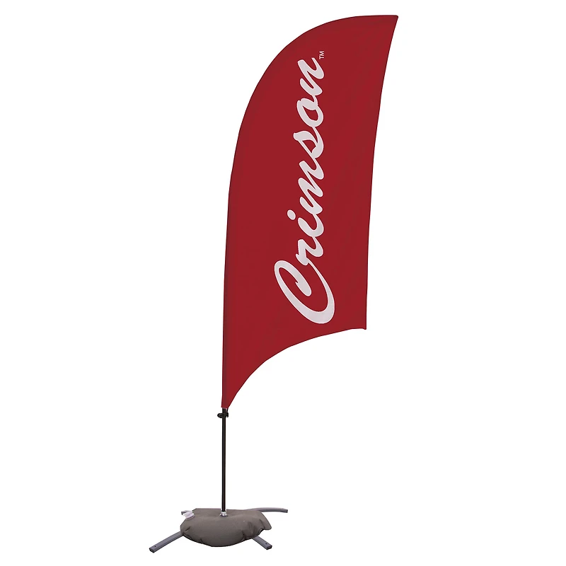 Harvard Crimson 7.5' Razor Feather Flag with Base