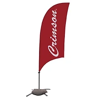 Harvard Crimson 7.5' Razor Feather Flag with Base