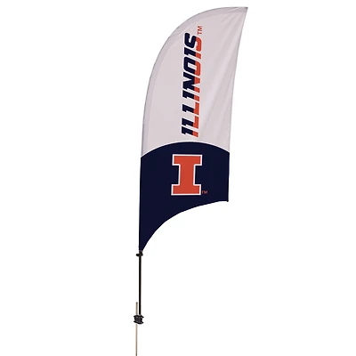 Illinois Fighting Illini 7.5' Logo Razor Feather Stake Flag
