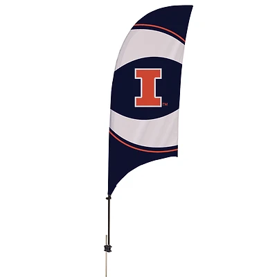 Illinois Fighting Illini 7.5' Swirl Razor Feather Stake Flag