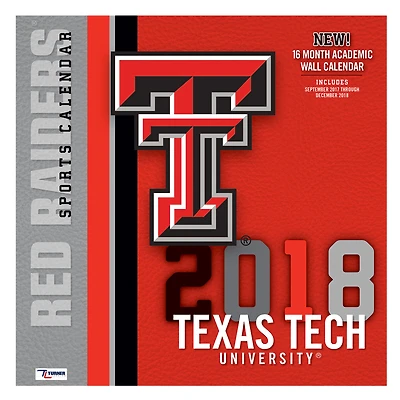 Texas Tech Red Raiders 2018 12" x 12" Team Wall Calendar