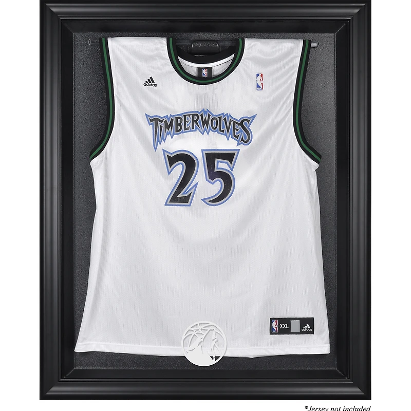 Minnesota Timberwolves Framed Black Team Logo Jersey Display Case