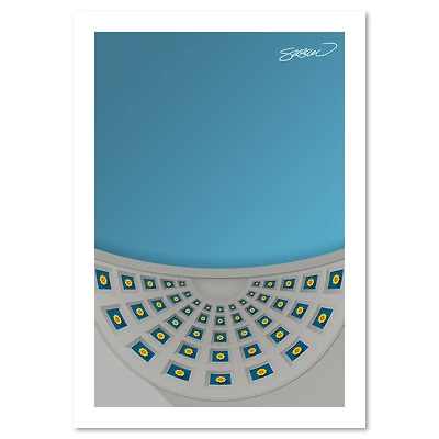 Ohio State Buckeyes Minimalist Ohio Stadium 24x36 Fine Art Print I