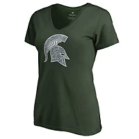 Women's Green Michigan State Spartans Static Logo V-Neck T-Shirt