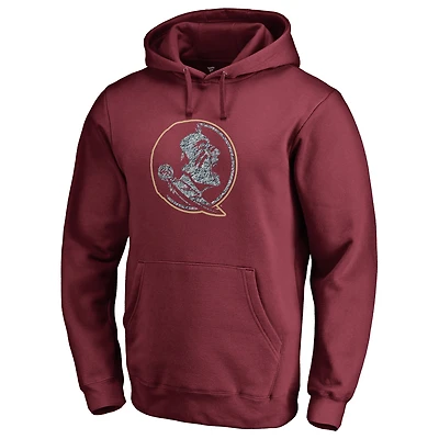 Men's Garnet Florida State Seminoles Static Logo Pullover Hoodie