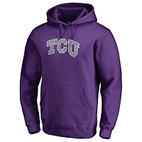 Men's Purple TCU Horned Frogs Static Logo Pullover Hoodie