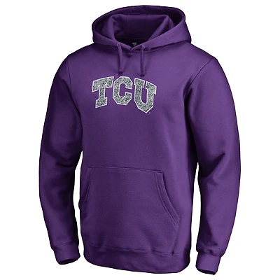 Men's Purple TCU Horned Frogs Static Logo Pullover Hoodie