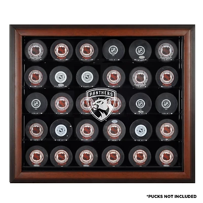 Florida Panthers 30-Puck Brown Display Case