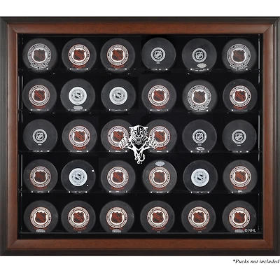 Florida Panthers (1993-2016) 30-Puck Brown Display Case