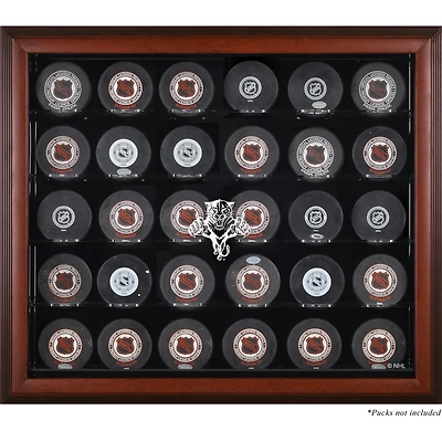 Florida Panthers (1993-2016) 30-Puck Mahogany Display Case