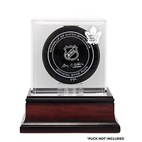 Toronto Maple Leafs (2016-Present) Mahogany Hockey Puck Logo Display Case