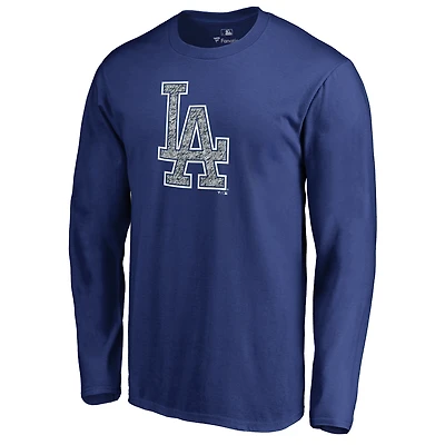 Men's Royal Los Angeles Dodgers Static Logo Long Sleeve T-Shirt