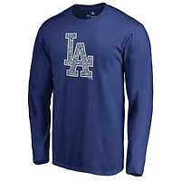 Men's Royal Los Angeles Dodgers Static Logo Long Sleeve T-Shirt
