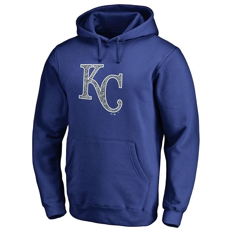 Men's Royal Kansas City Royals Static Logo Pullover Hoodie